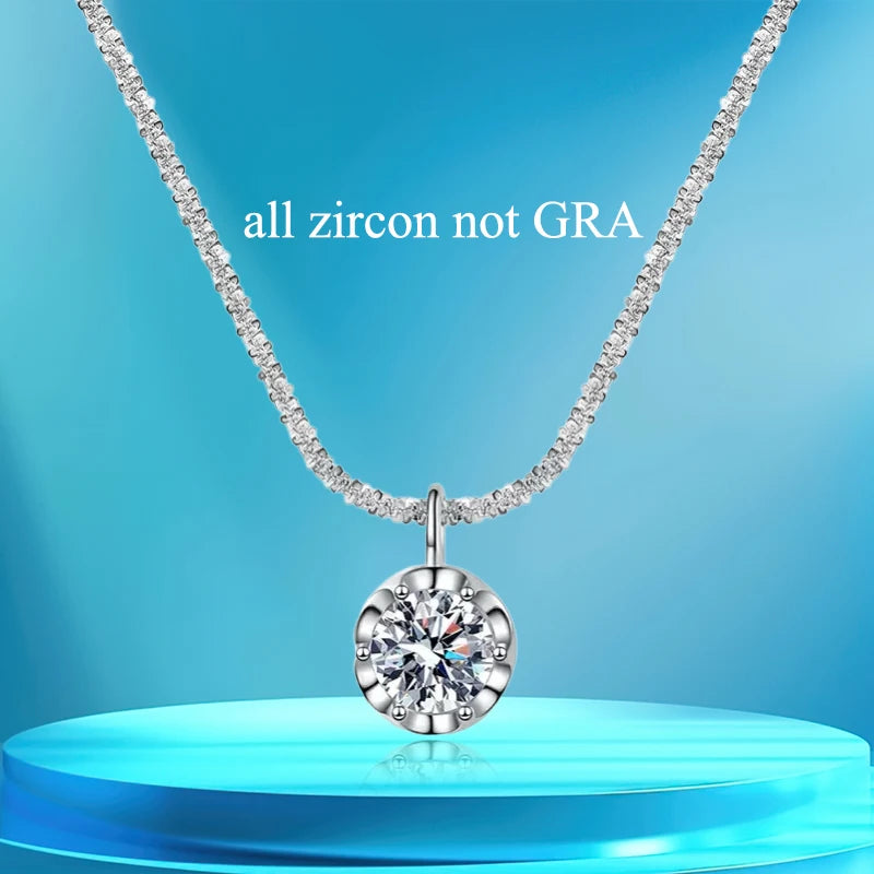 Luxurious TEN CARATS s925 Sterling Silver VVS1 Moissanite Necklace