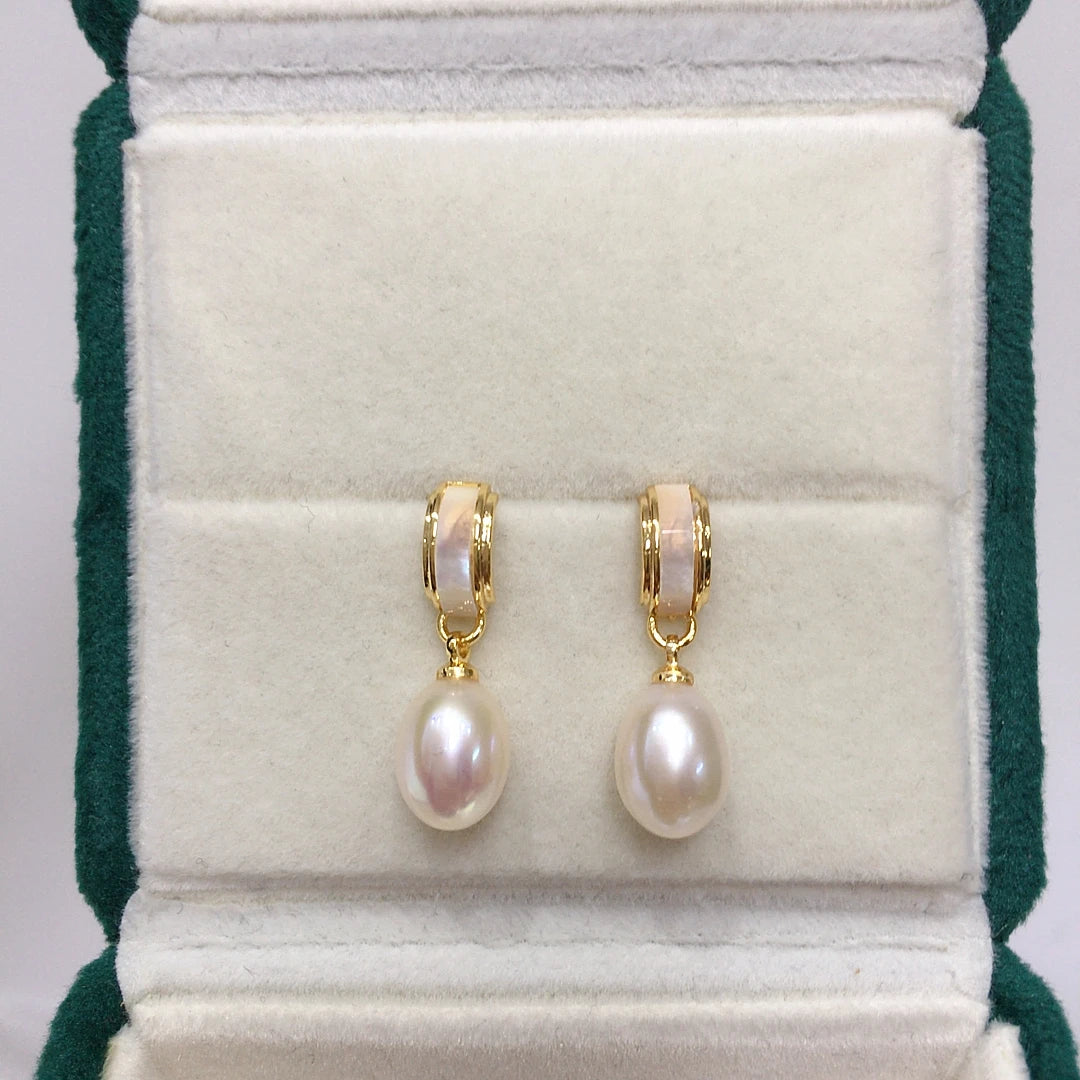 Elegant Waterdrop Shaped Natural Freshwater Pearl Jewelry Set