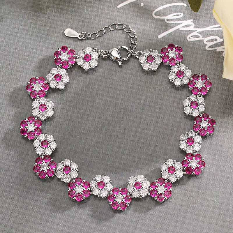 Radiant Zirconia 925 Sterling Silver Jewelry Sets