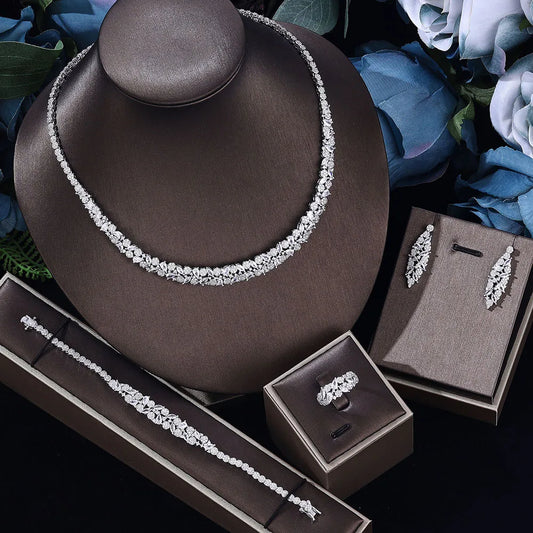 Elegant 4-Piece Bridal Jewelry Set – Best-Selling Wedding Fashion