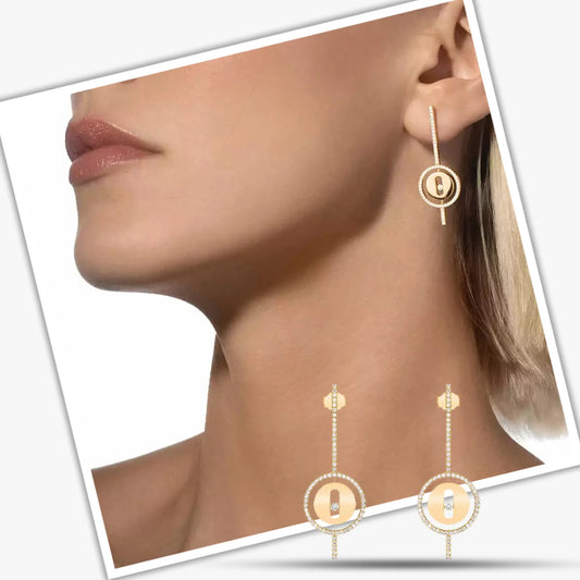 Classic Fashion Round Pendant 925 Silver Earrings
