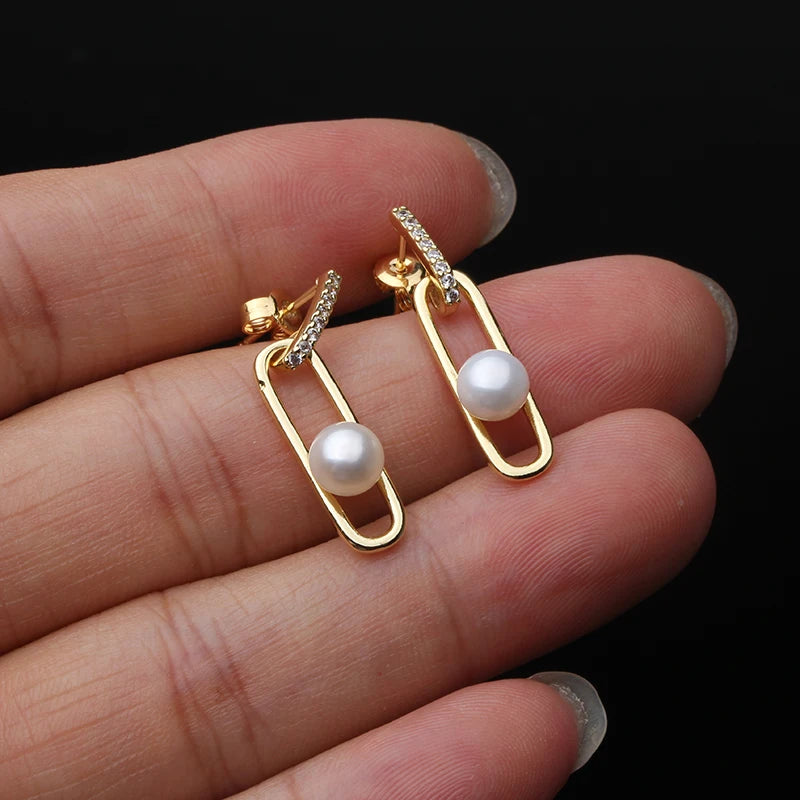 Trendy Natural Freshwater Pearl Jewelry Set