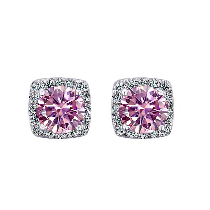 Classic Real Moissanite, S925 Sterling Silver Earrings