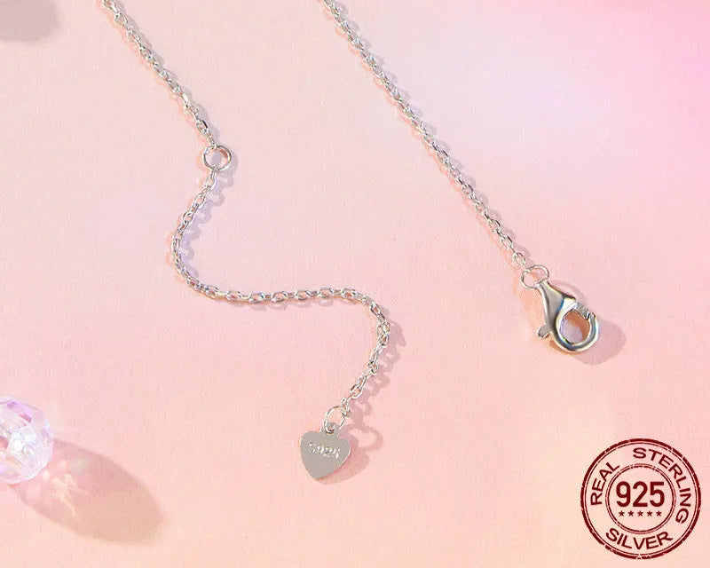 Enchanting Butterfly Flower 925 Sterling Silver Necklace