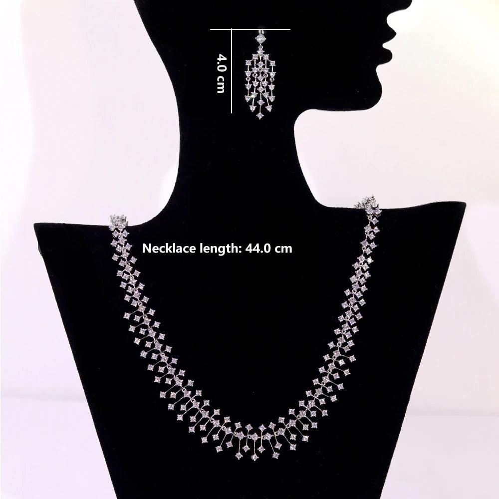 Dazzling CZ Jewelry Set Water Drop