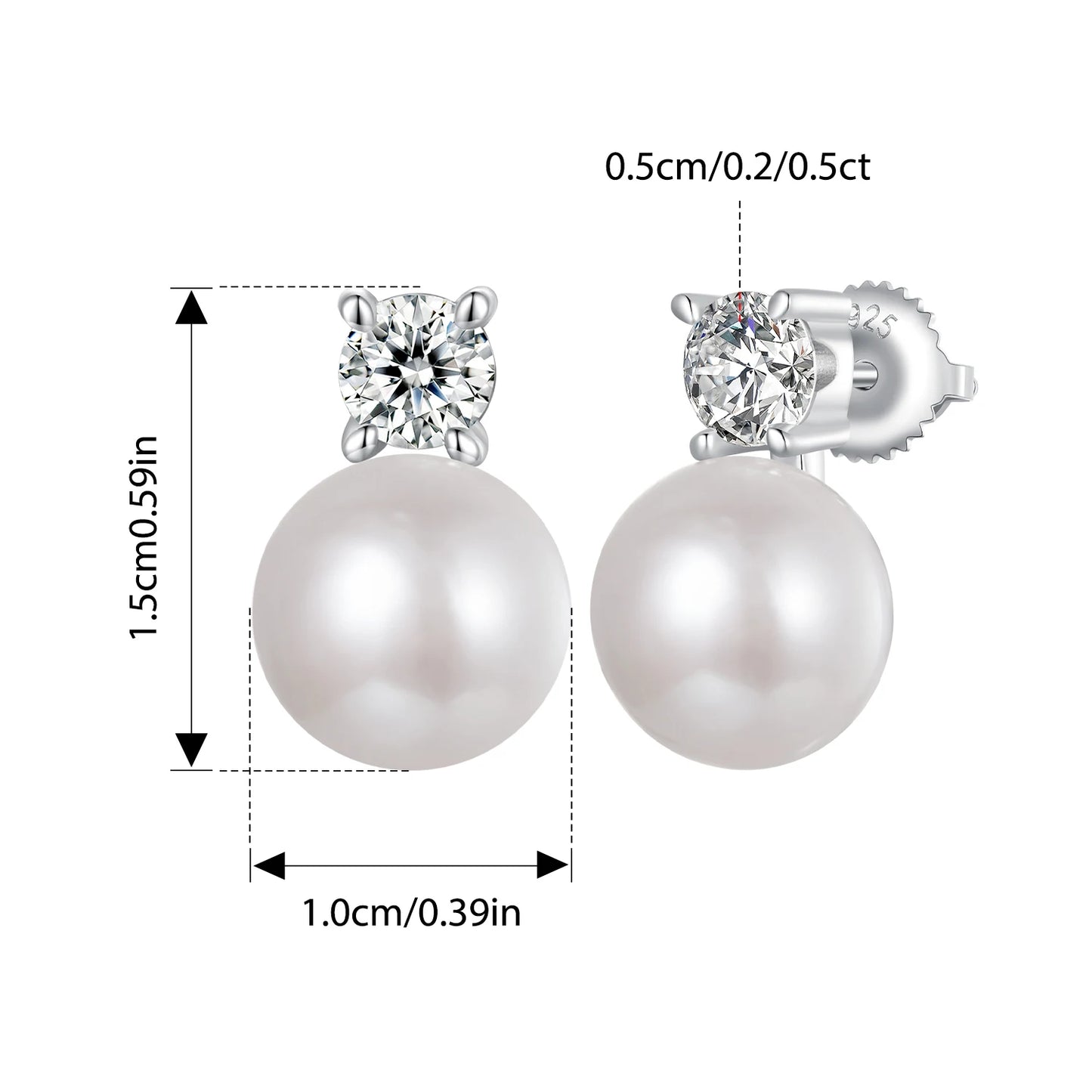 Delicate 1CT Moissanite & Pearl Jewelry Set – 925 Sterling Silver