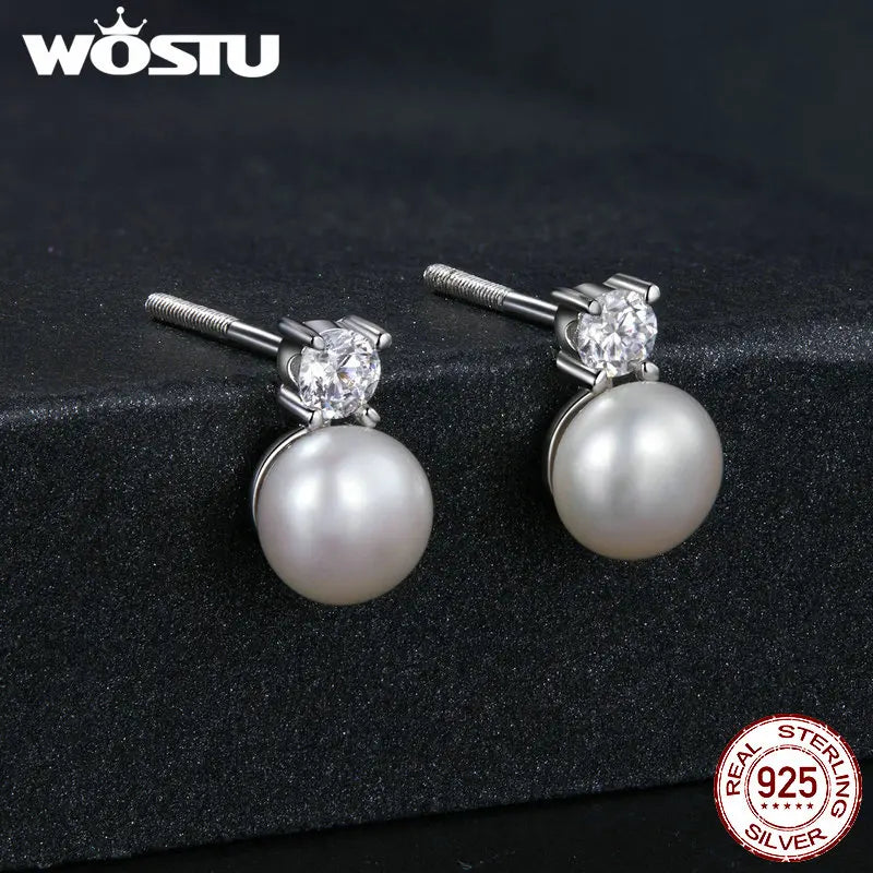Delicate 1CT Moissanite & Pearl Jewelry Set – 925 Sterling Silver