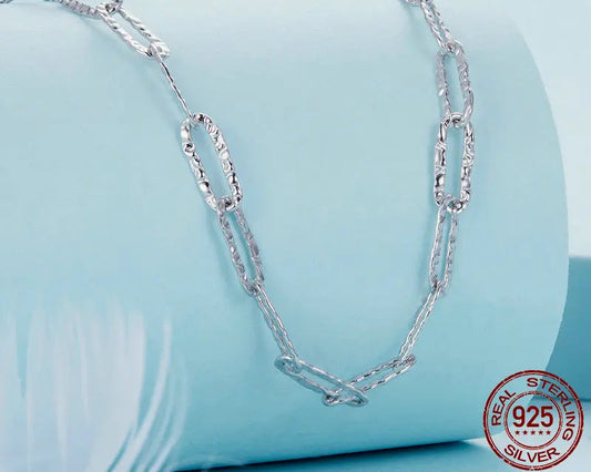 Chic 925 Sterling Silver Stackable Cuban Link Necklace