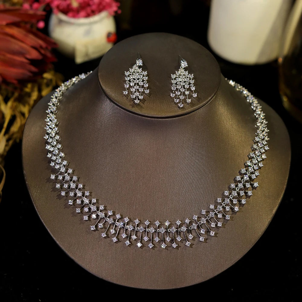 Dazzling CZ Jewelry Set Water Drop