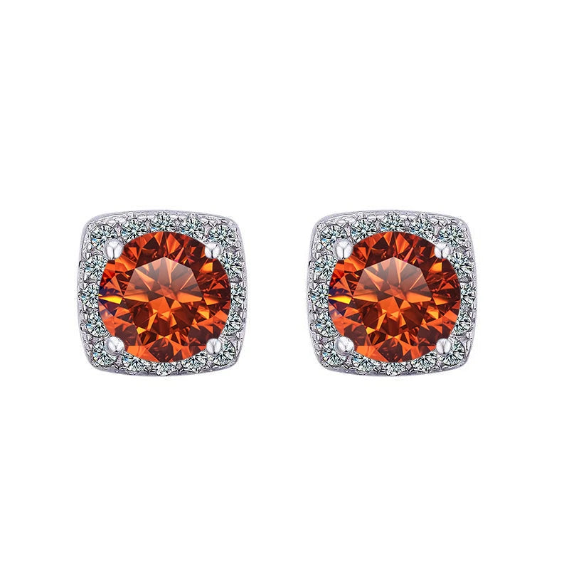 Classic Real Moissanite, S925 Sterling Silver Earrings