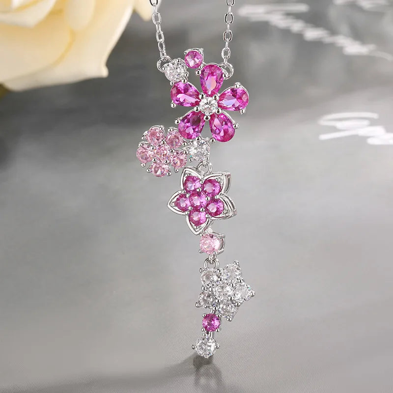 Radiant Zirconia 925 Sterling Silver Jewelry Sets
