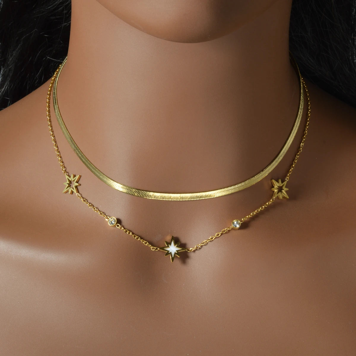 Chic Layered Gold Pendant Necklace
