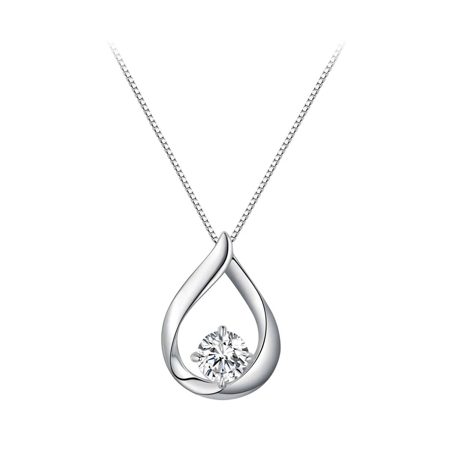 Delicate 1CT Moissanite Waterdrop Lab Diamond 925 Sterling Silver Jewelry Set