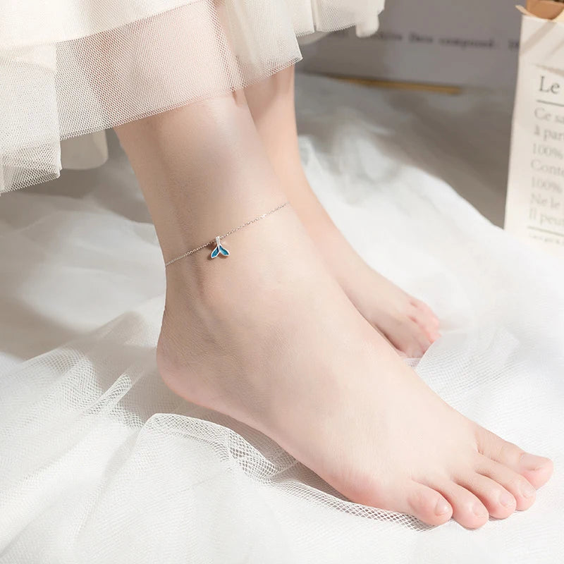 Minimalist Mermaid Tail Anklet