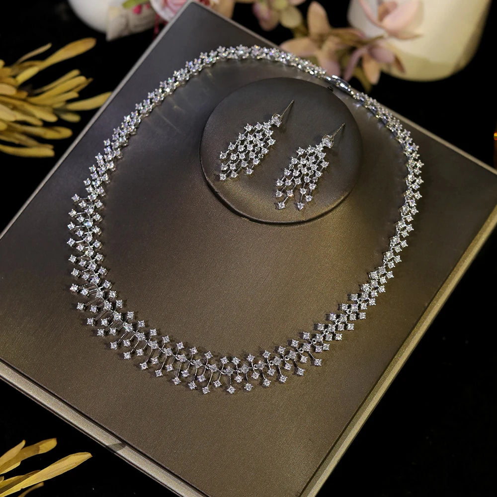 Dazzling CZ Jewelry Set Water Drop