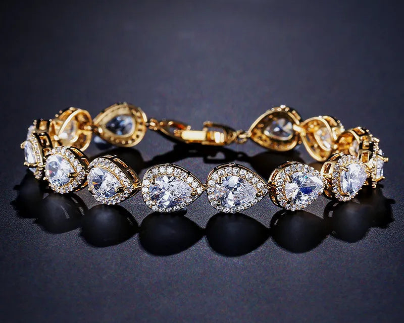 Luxury Water Drop Zirconia Bracelets