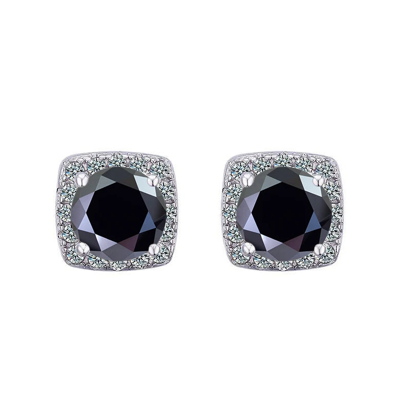 Classic Real Moissanite, S925 Sterling Silver Earrings