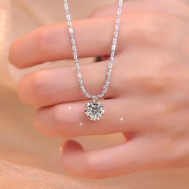 Luxurious TEN CARATS s925 Sterling Silver VVS1 Moissanite Necklace