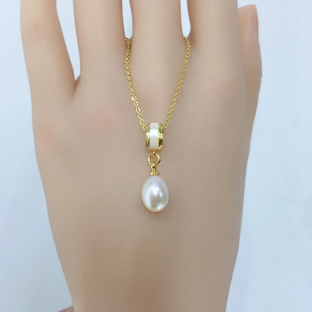 Elegant Waterdrop Shaped Natural Freshwater Pearl Jewelry Set